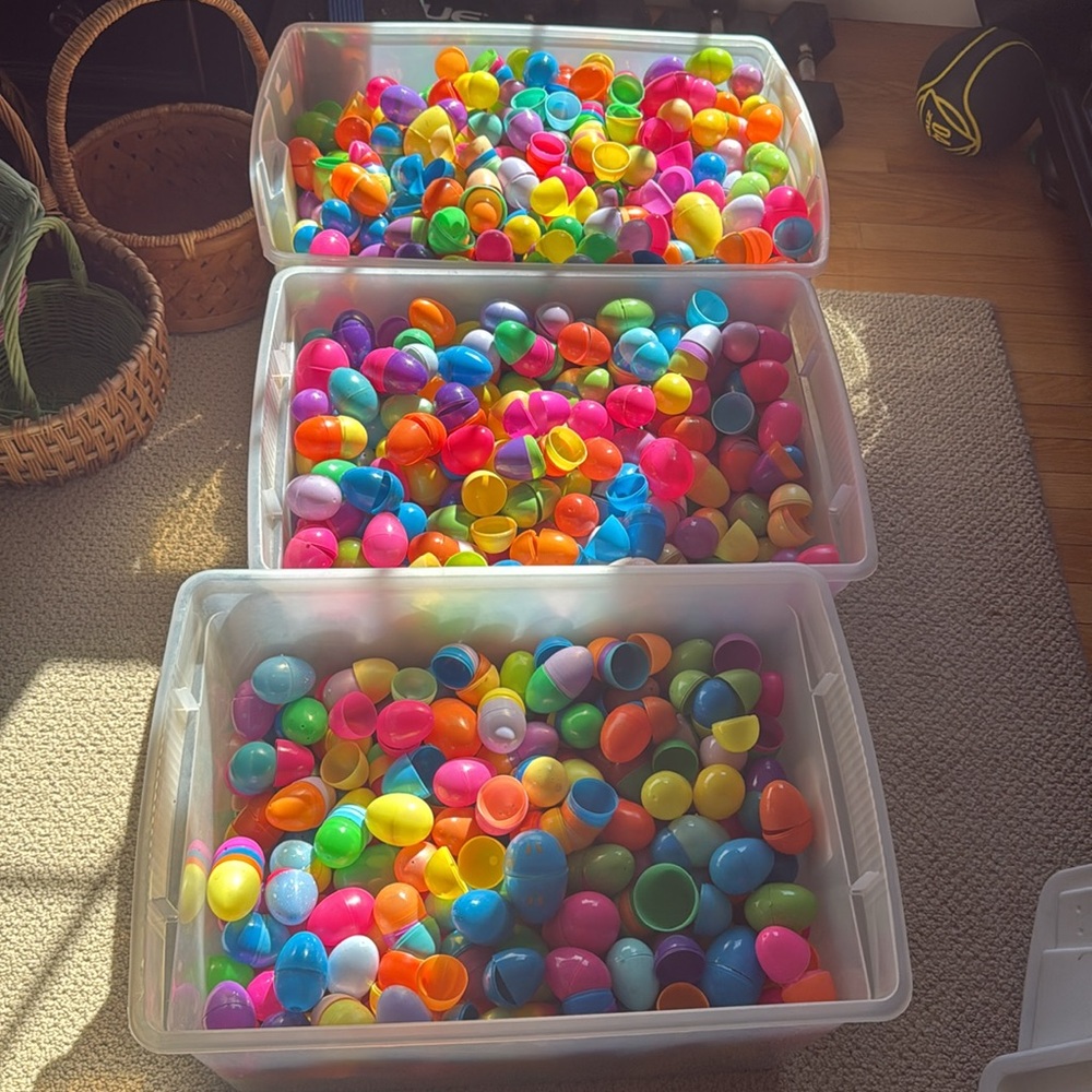 100 Colorful Plastic Easter Eggs - $25